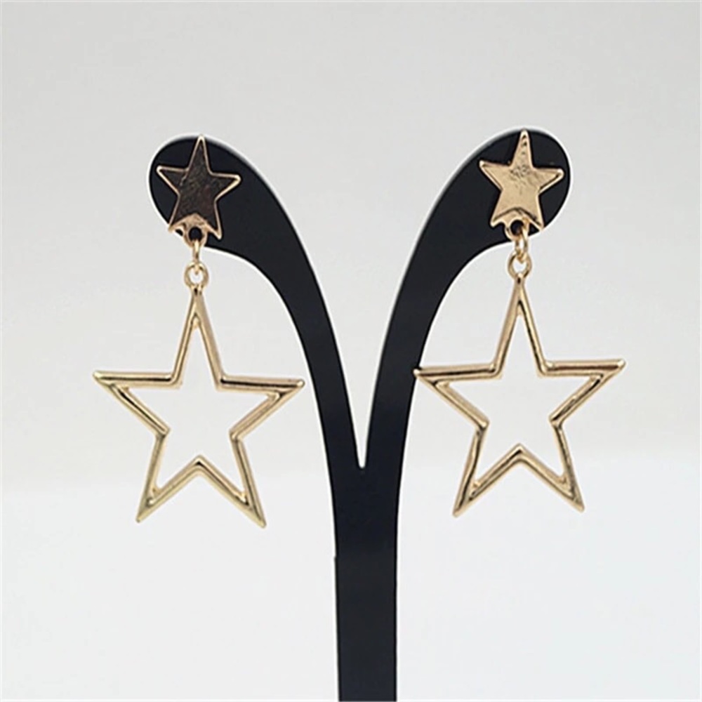 Stud  Star Earrings - Picture 3 of 4